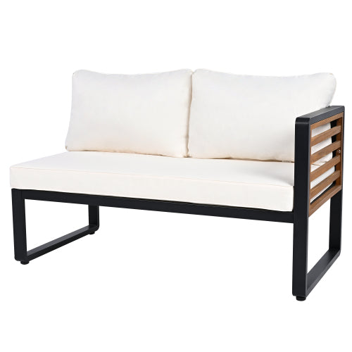 4-Piece Outdoor Beige Conversation Set