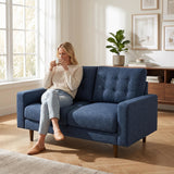 Loveseat Sofa, Tufted Back Upholstered 2 Seat Couch