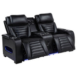 Isadora - Power Reclining Loveseat With Dual USB Charging And Built In Bluetooth Speaker - Black