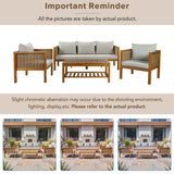 Patio Set Outdoor With Coffee Table And Cushions