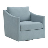 Hannah Light Blue Polyester Arm Chair Swivel Chair
