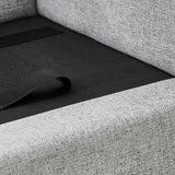 Oversized, Curved Armrest Rectangular Dog Sofa, For Large & Oversized Dogs - Light Gray