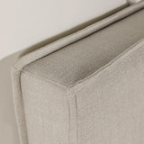 Queen / Full Size Upholstered Headboard With Flange Details - Sand