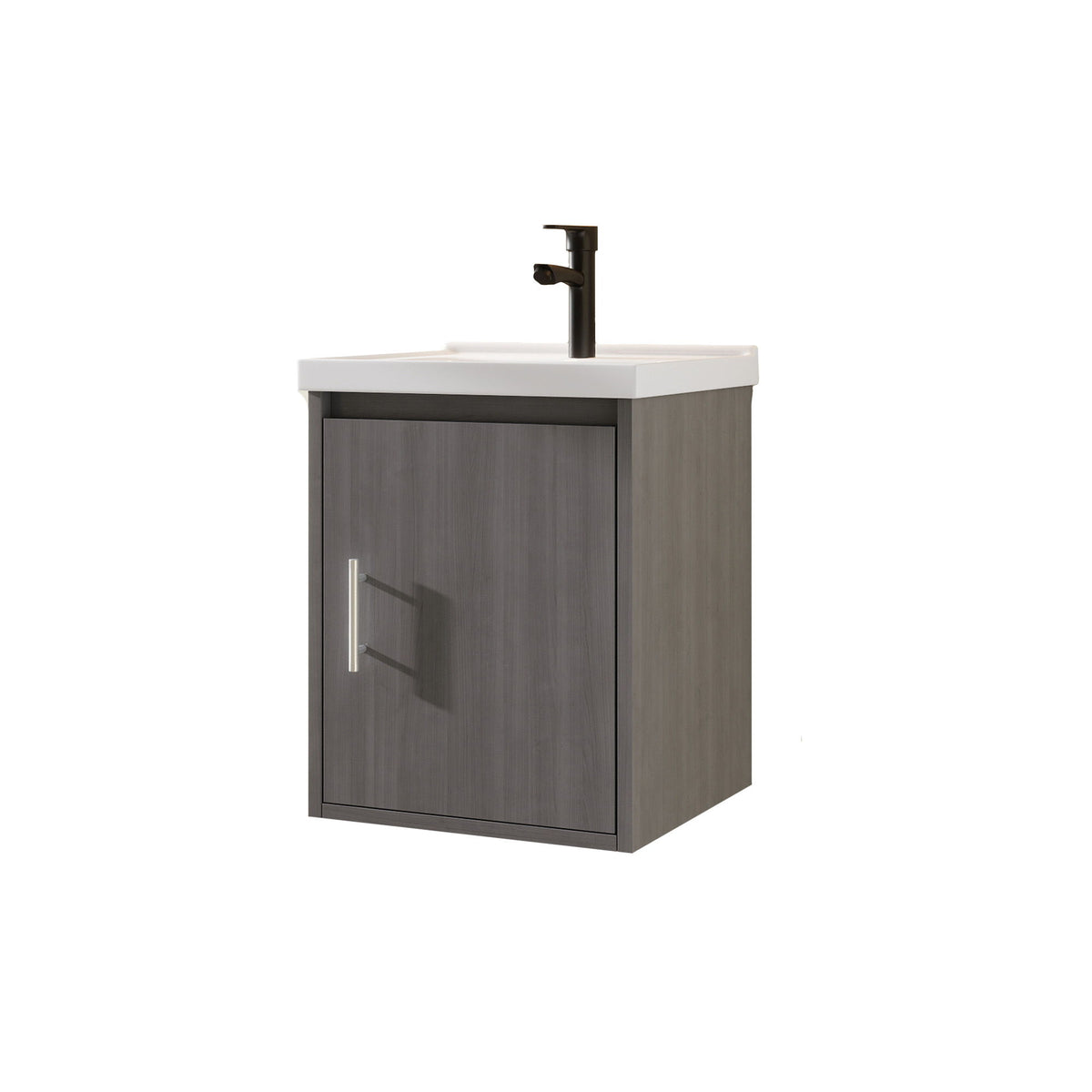 Floating Bathroom Vanity Combo, Wall Mounted Cabinet With Sink & Soft Close Doors For Small Bathrooms