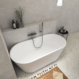 Solid Surface Freestanding Soaking Bathtub & Ergonomic Design