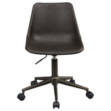 Ralston - Upholstered Adjustable Office Desk Chair With Ergonomic Design - Brown