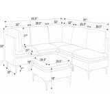 Upholstered Modular Sectional & Tall Legs