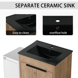 Freestanding Bathroom Vanity & Sink And Storage Cabinets, Soft Closing Doors