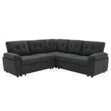 Convertible Sectional Sofa Bed With Pull Out Sleeper And Storage