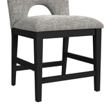 Oregon - Fabric Counter Side Chair (Set of 2) - Gray / Black