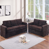 2 Piece Contemporary Style Sofa Set With Matching Pillows