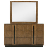 Moraga - 6 Drawer Dresser With Mirror - Ash Brown