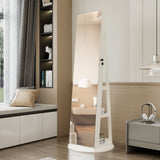 Swivel Jewelry Cabinet With Full Length Mirror