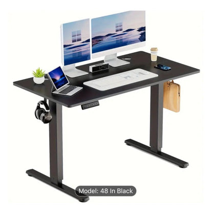 Adjustable Height Electric Standing Desk - 48 Inch Black (Auction) - Alpine Outlets