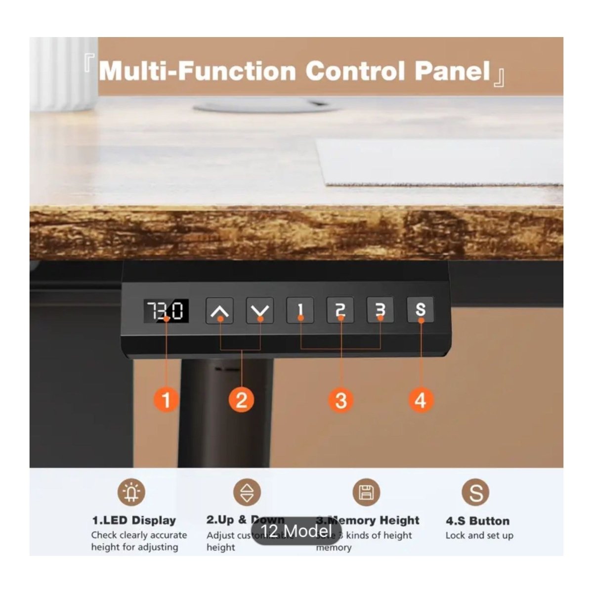 Adjustable Height Electric Standing Desk - 48 Inch Sit - Stand Workstation - available at Alpine Outlets in Denver