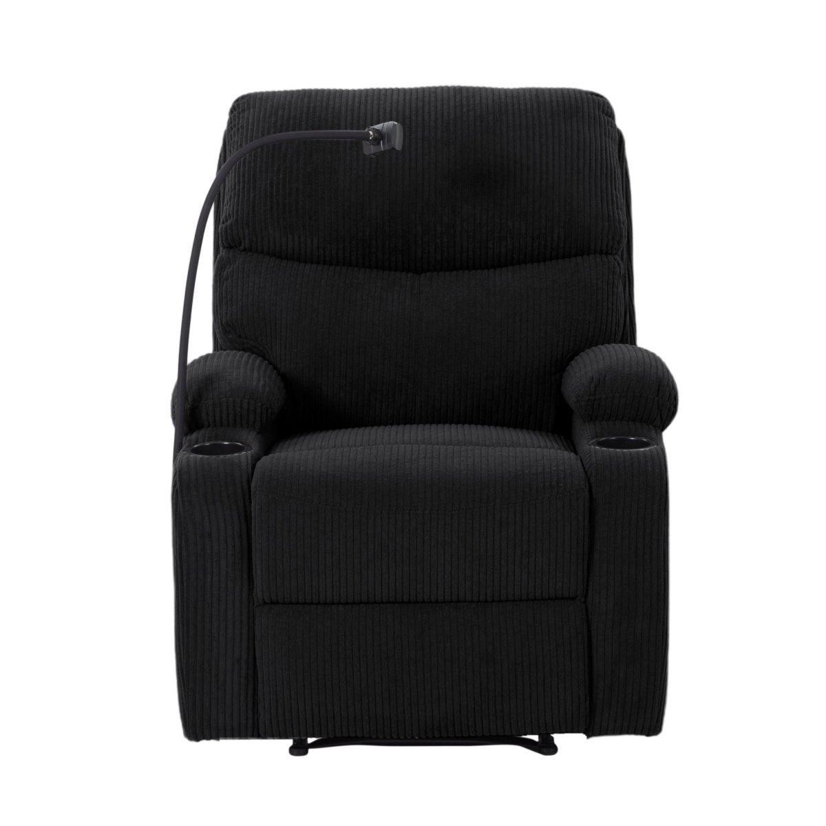 Adjustable Manual Recliner, Ergonomic Lounge Chair With Phone Holder And 2 Cup Holders - Reclining Chairs available at Alpine Outlets in Denver