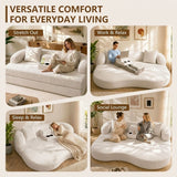 2 In 1 Convertible Sleeper Sofa Bed With Cup Holders