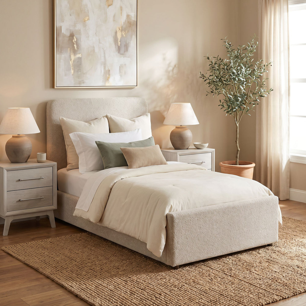 Stellar - Upholstered Bed With 13 Slats