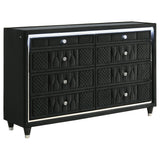 Bedroom Set With LED Lighting And Charging Nightstand