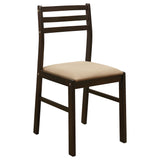 3 Piece Dining Set With Drop Leaf Table And Upholstered Chairs