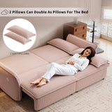 2 In 1 Convertible Sofa Bed, Multi Functional Living Room Furniture