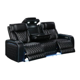 Electra - Power Reclining Sofa With Power Headrests, Drop Down Table, Reading Light, Massage, LED Lighting And USB Control