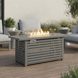 Propane Outdoor Fire Pit Table Steel Modern Patio Furniture 42x25in