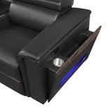 Nova - Sectional With Bluetooth Speaker, LED And Lifting Wine Cabinet