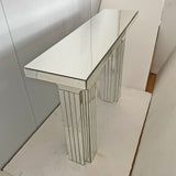 Console Table, Rectangular Entryway Desk For Living Room - Silver