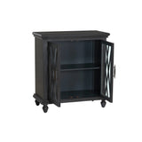 Slade Transitional Colonial 2-Door Cabinet with Lattice Detailing