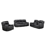 Gary - Power Reclining Loveseat With Cooler In Center Console - Black
