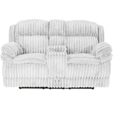 Contemporary Motion Loveseat With Console Storage