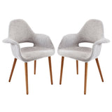 Aegis Mid - Century Fabric Dining Armchair Set of 2 - Dining Chairs available at Alpine Outlets in Denver