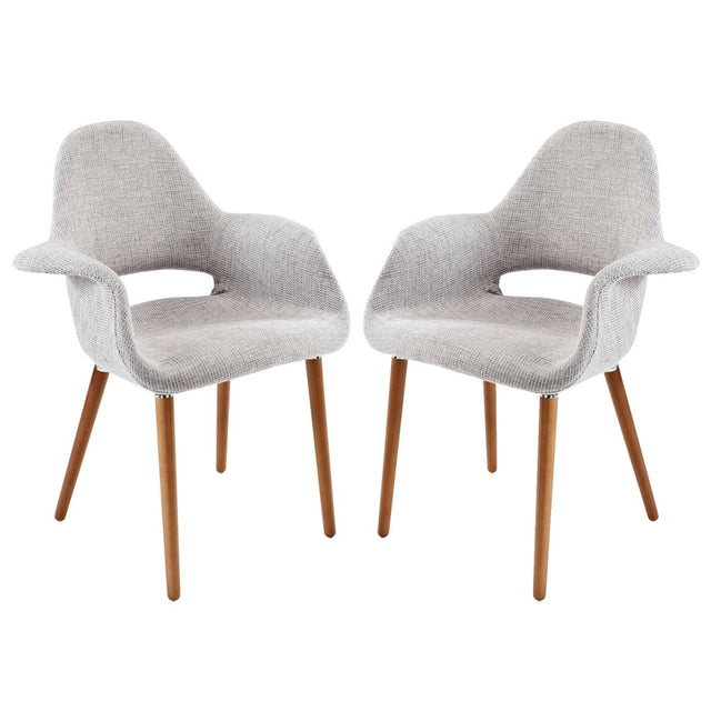 Aegis Mid - Century Fabric Dining Armchair Set of 2 - Dining Chairs available at Alpine Outlets in Denver