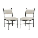 Leni - Outdoor Side Chair With Cushions And Powder Coated Aluminum Frame (Set of 2) - Moonveil / Warm Gray