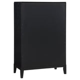 California King 5 Piece Bedroom Set With Fluted Detailing - Black