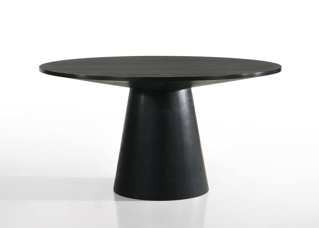 Jasper - Wide Round Dining Table - Black