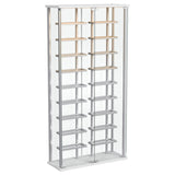 Wine Storage LED Curio Cabinet - Chrome