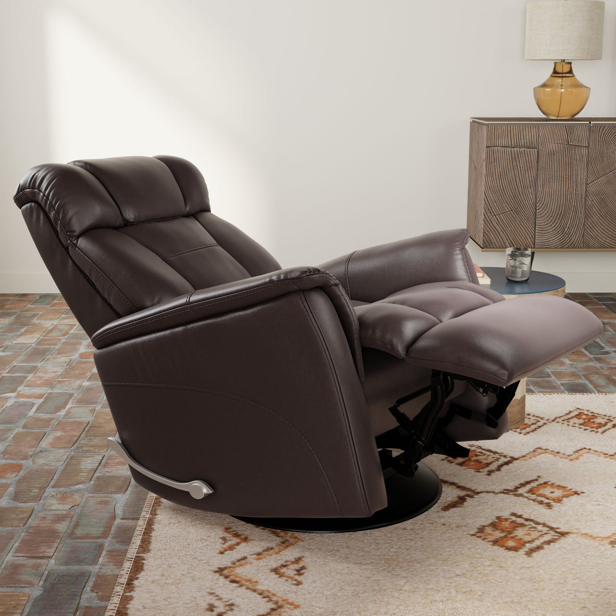 Bentley - Swivel Glider Recliner With Manual Adjustable Headrest & Footrest