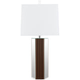 Echolls - Lamp With Scalloped Accents And Mirror Detail