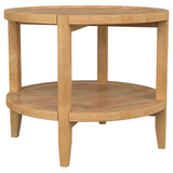 Elliott - 2 Piece Round Coffee And End Table Set - Maple