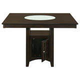 Tolland - Counter Height Dining Table With Storage Pedestal - Cappuccino