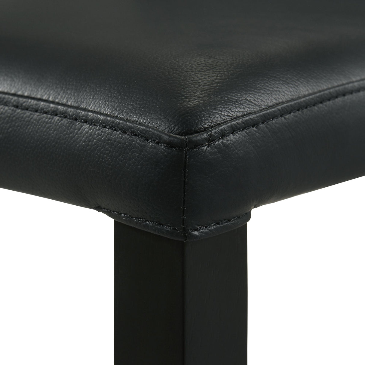 Elyza - Full Back Top Grain Leather Upholstered Wood Dining Chairs (Set of 2)