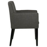 Yorkshire - Upholstered Dining Arm Chair With Cushioned Arms (Set of 2) - Gray