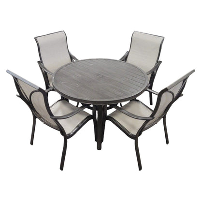 Agio Alki 5 - piece Outdoor Sling Dining Set - Alpine Outlets