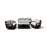 Agio Juniper 4 - Piece Outdoor Patio Conversation Set with Swivel Glider Chairs - 🟡 Outdoor Furniture Sets available at Alpine Outlets in Denver