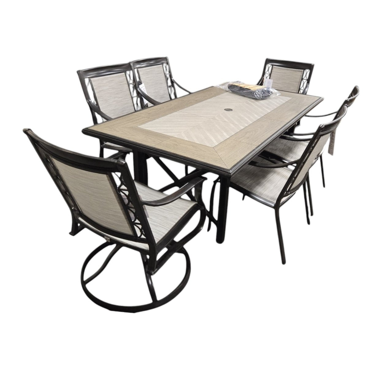 Agio Kimberling 7 - Piece Sling Outdoor Dining Set (ID L938271) - available at Alpine Outlets in Denver