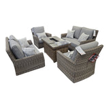 Agio - McKinnon 5 - Piece Fire Outdoor Seating Set - New - (ID N8372) - available at Alpine Outlets in Denver