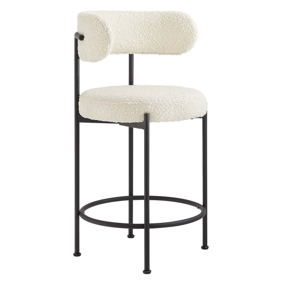 Albie Boucle Fabric Counter Stools Set of 2 - Stools available at Alpine Outlets in Denver