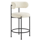 Albie Boucle Fabric Counter Stools Set of 2 - Stools available at Alpine Outlets in Denver